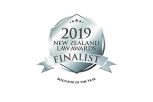 Finalist for Mediator of The Year – 2019 New Zealand Law Awards Finalist for Mediator of The Year - 2019 New Zealand Law Awards